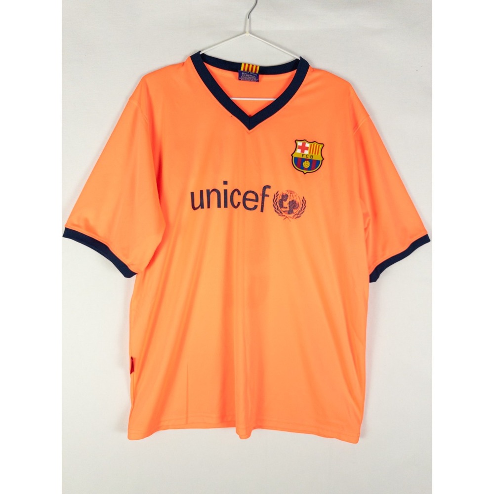 FC Barcelona FCB Official Away Jersey Mens L Orange #9 Ibrahimovic